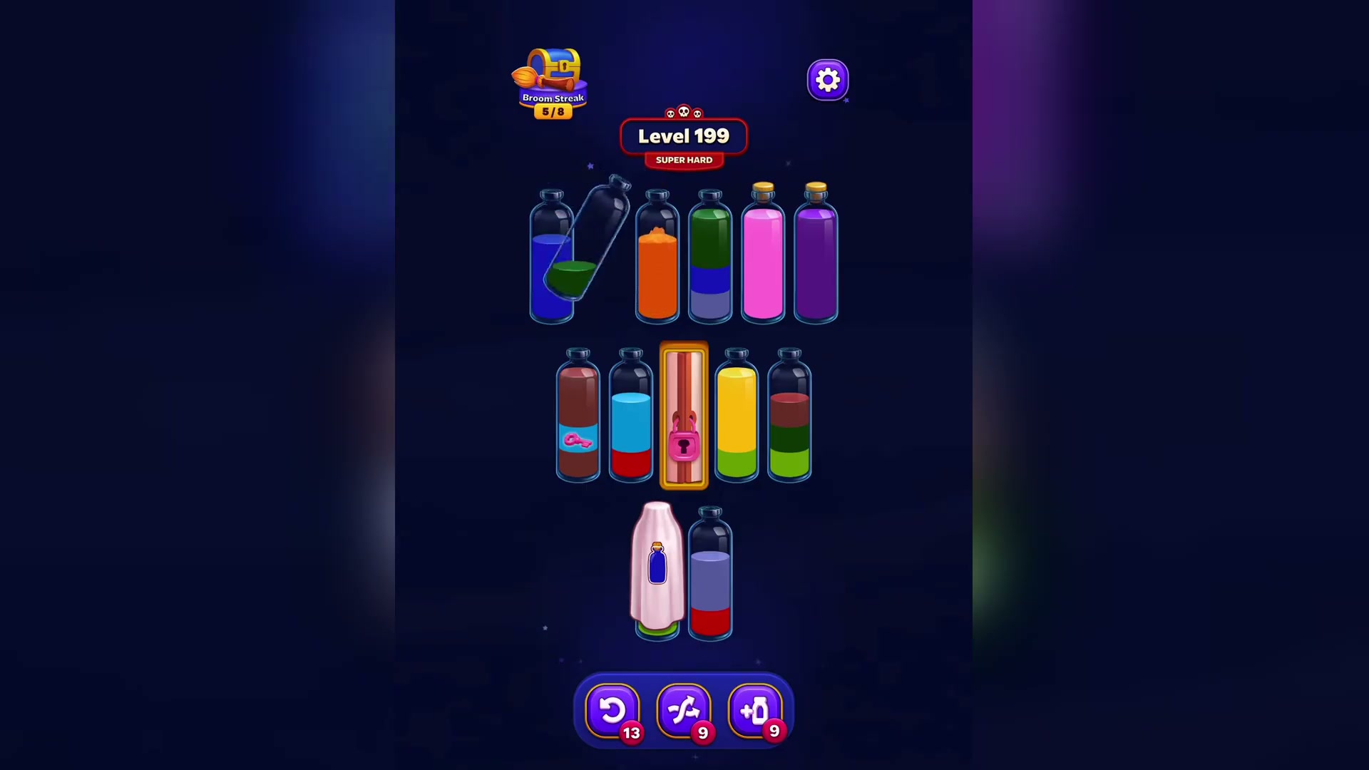 Completing the Cyan Tube and Freeing a Locked Slot