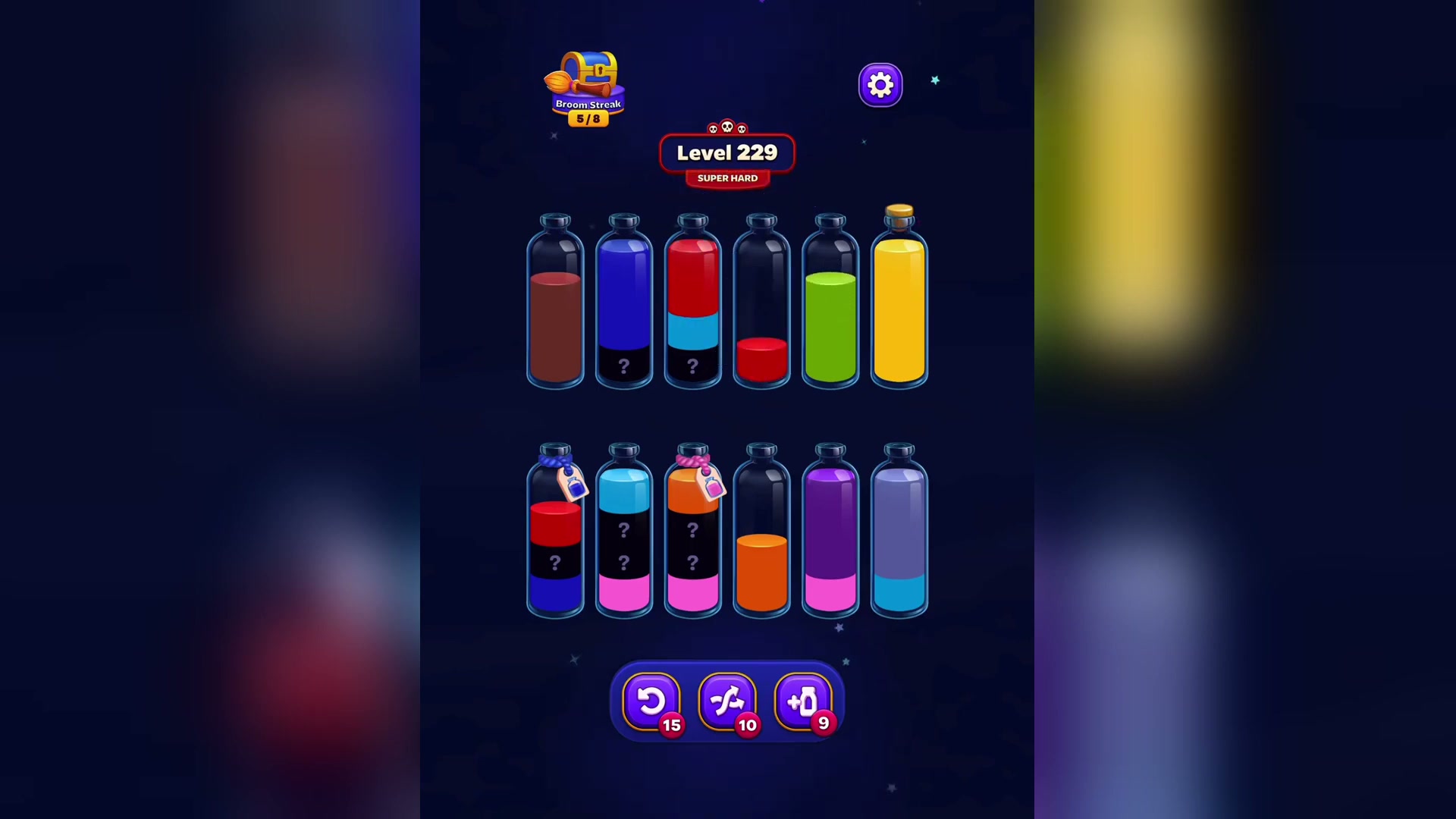 Trapped Purple Under Blue