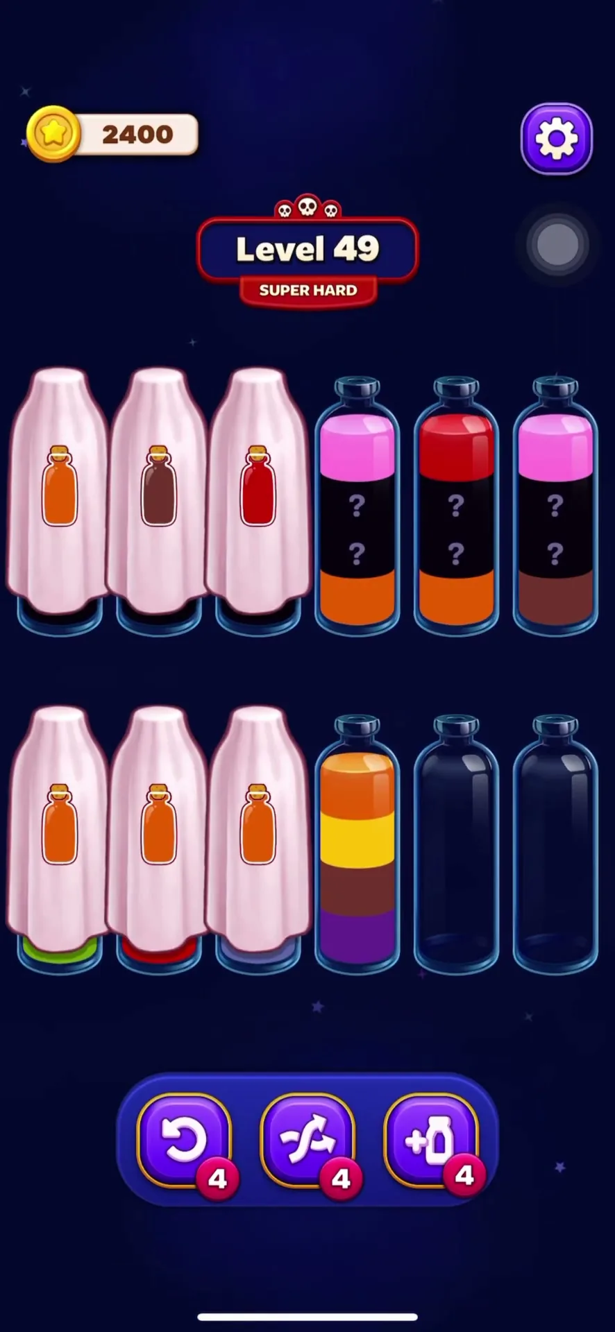 Clear the Top Right Tubes