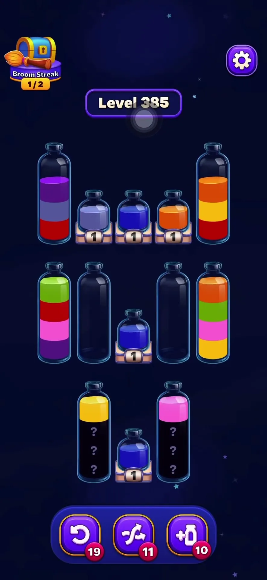 Clear Small Bottles First