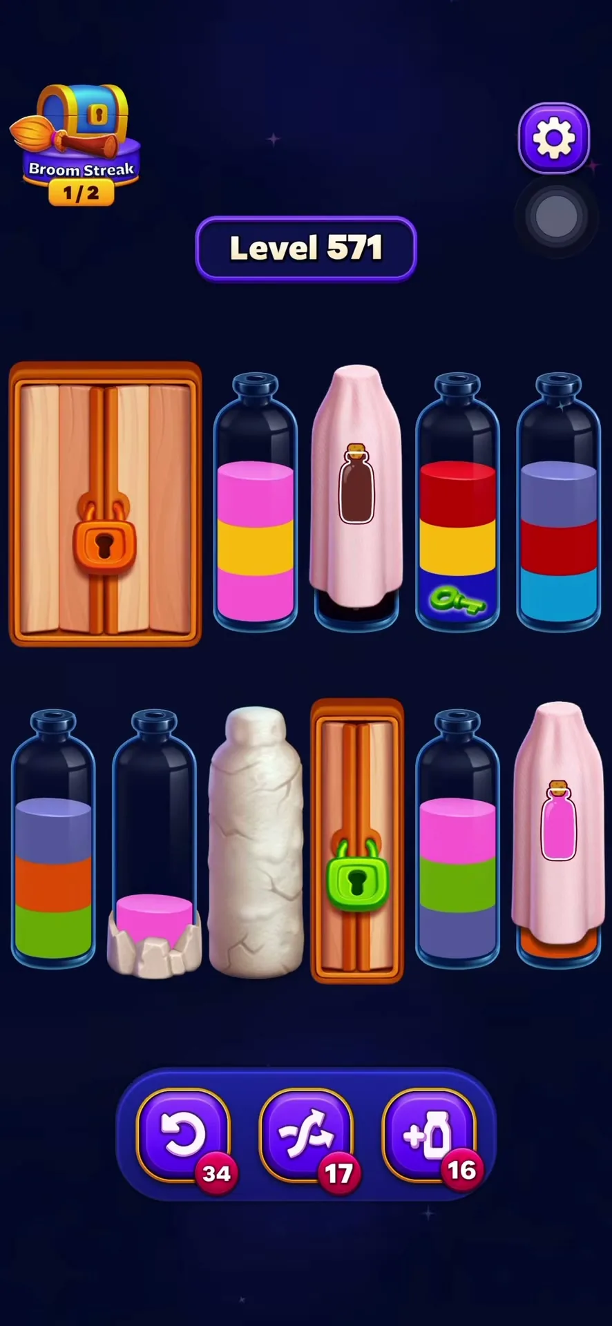 Clear Top Layers to Reveal Hidden Items