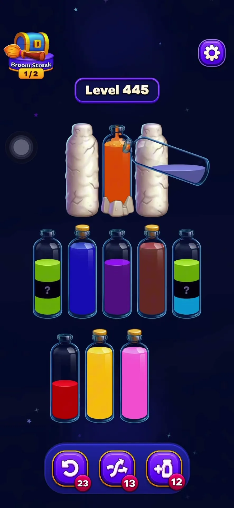 Clear the Top Row Covers