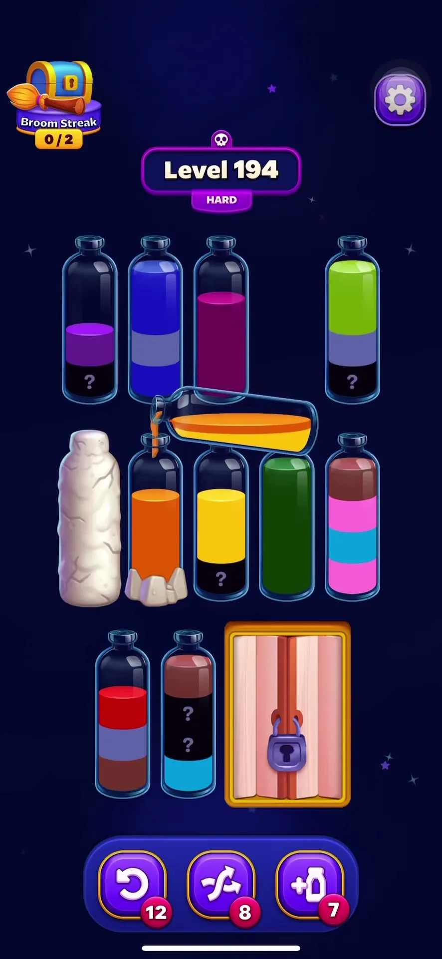 Clear the First Empty Tube
