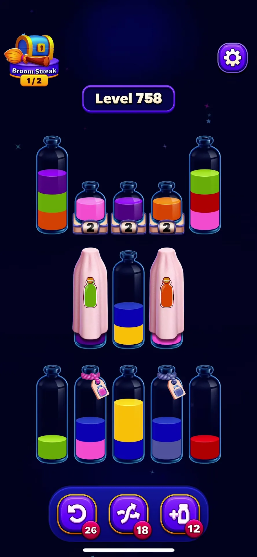Clear Top Layers to Bottom Tubes