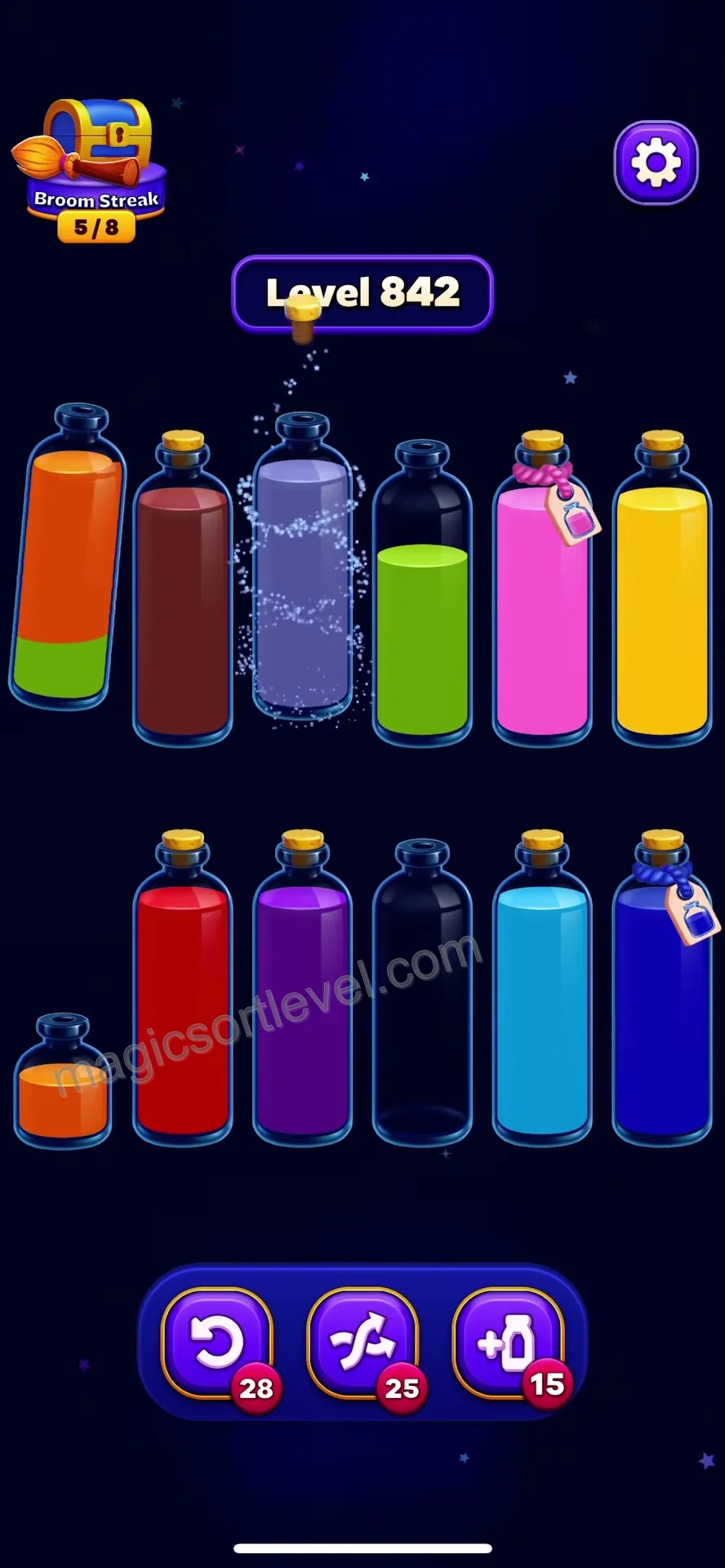 Clear Purple to Reveal Blue