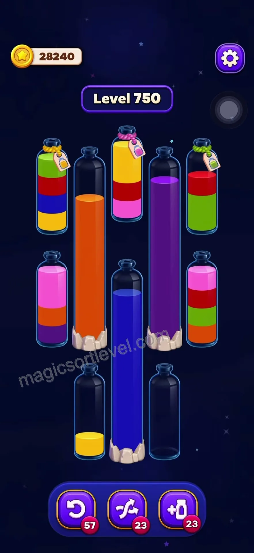Temporarily Store Pink in Purple Tube
