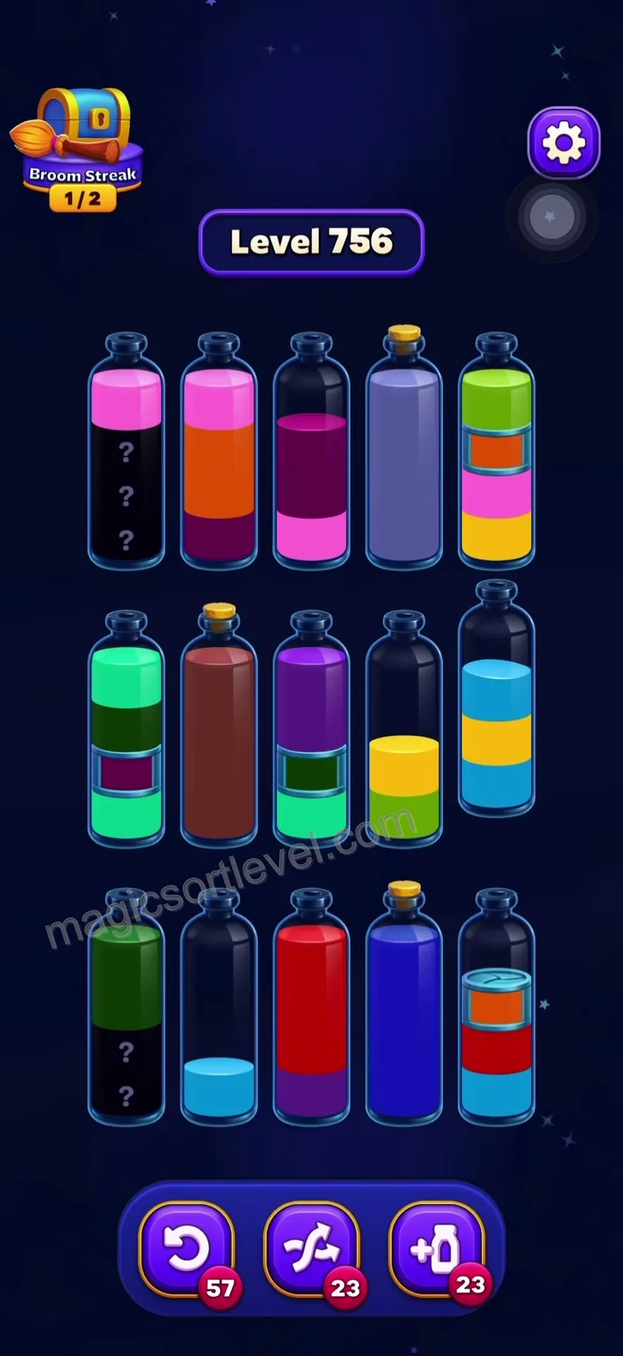 Manage the blue and yellow layers