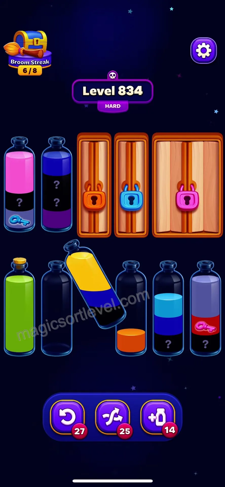 Clear Top Layers to Reveal Hidden Key