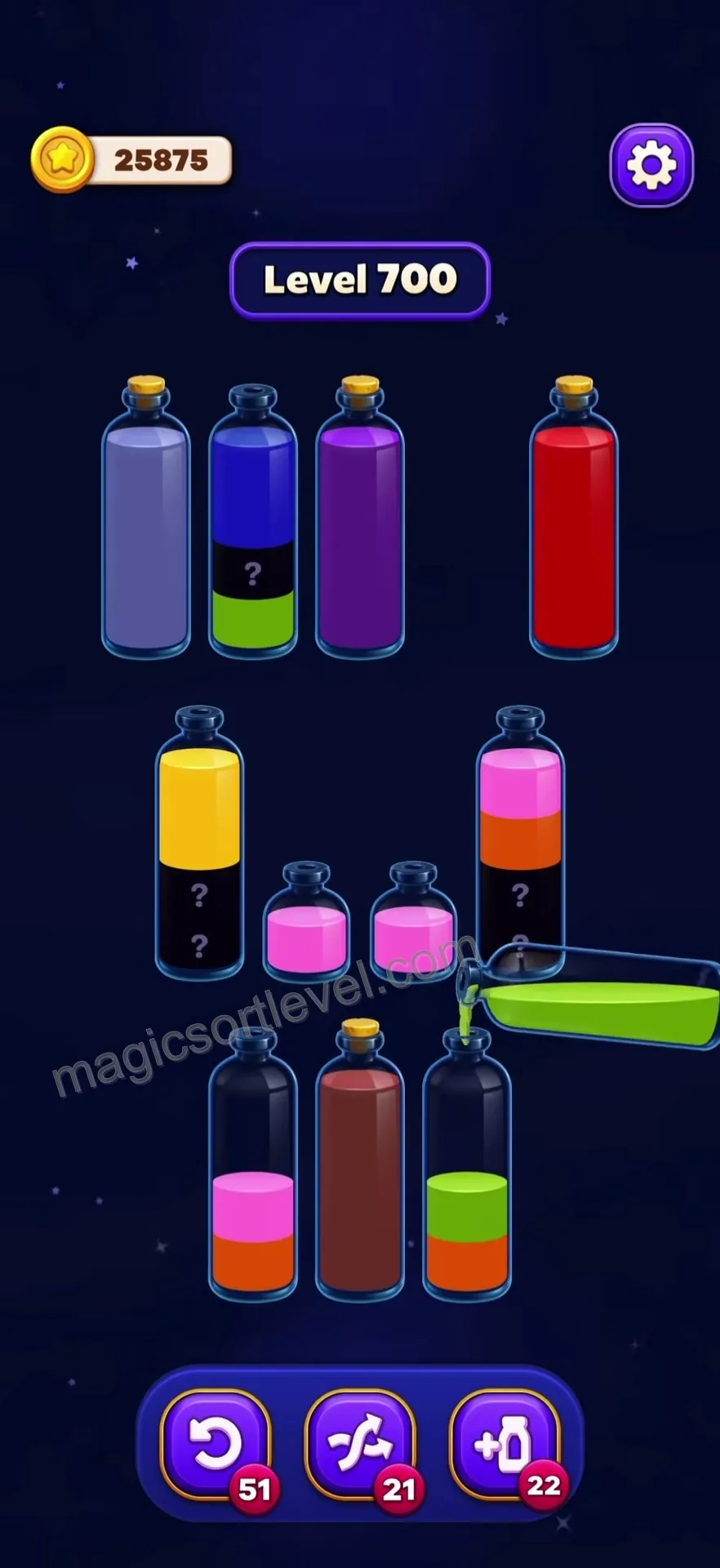 Clearing Pink to Free Up Bottles