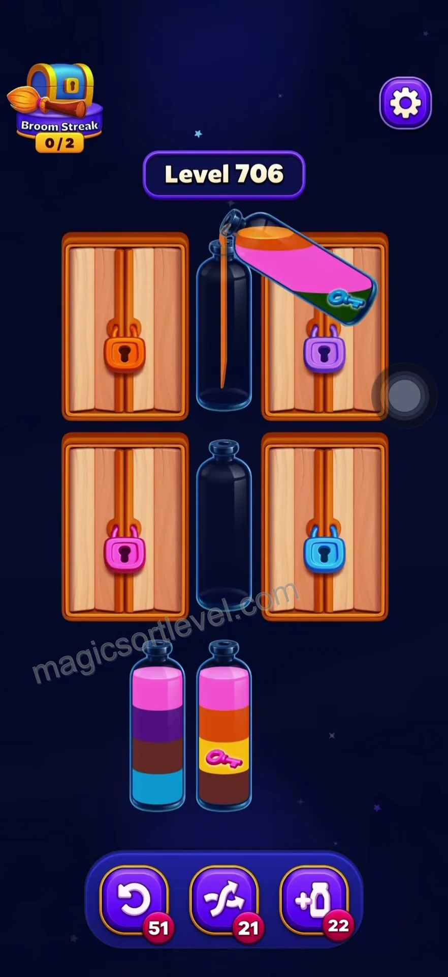 Retrieve the Blue Key First