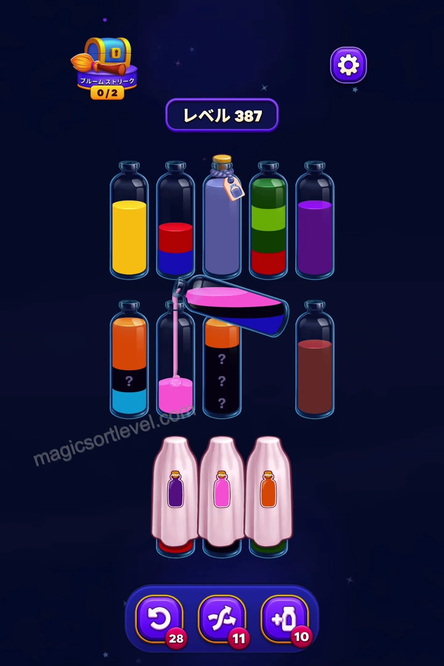 Reveal Hidden Middle Row Colors