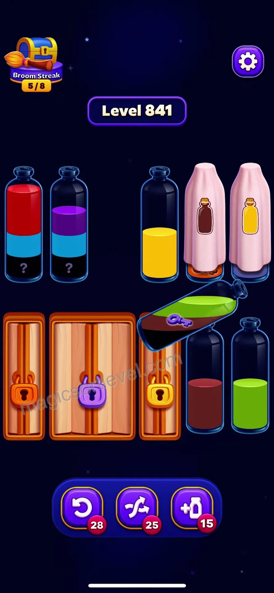 Retrieve the First Key to Unlock the Middle Tube