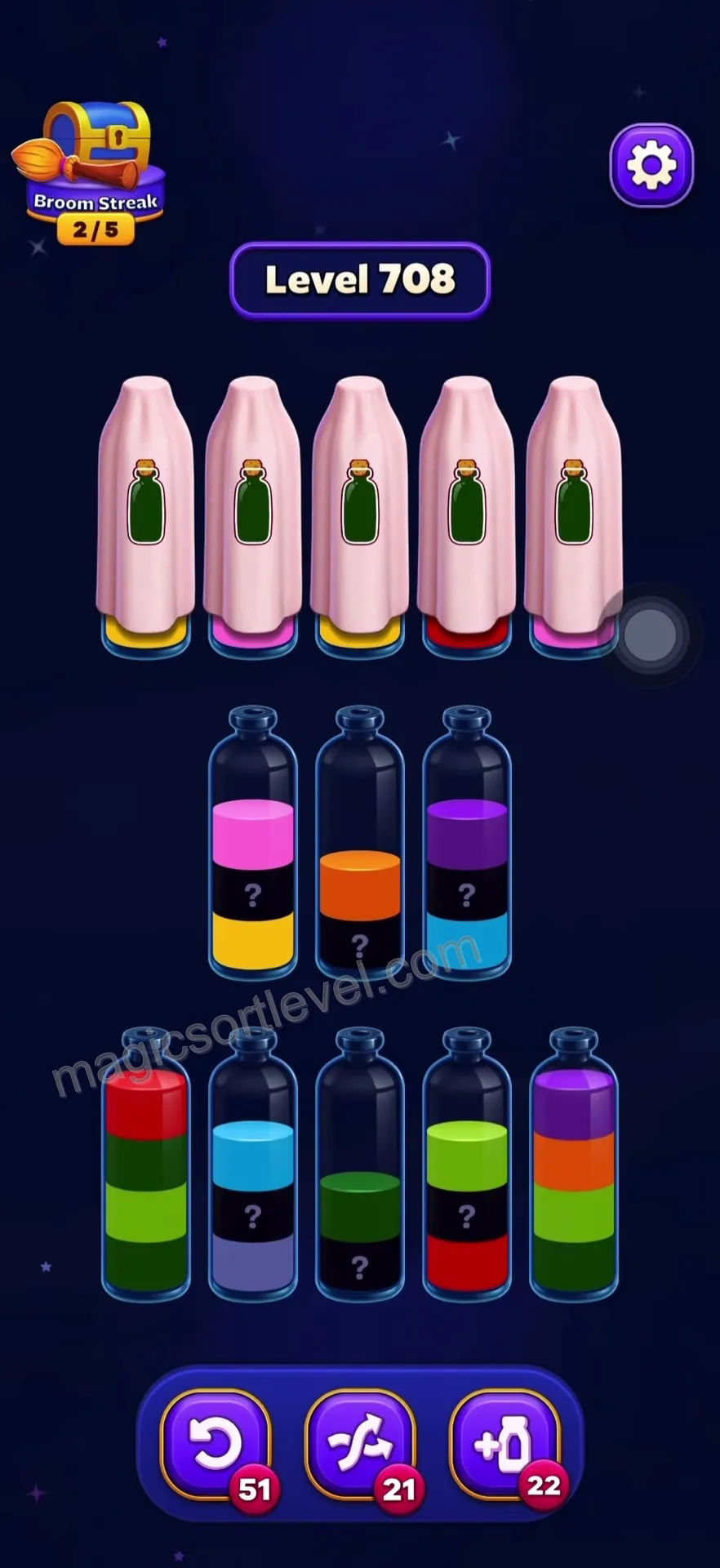 Empty the Bottom-Right Tube