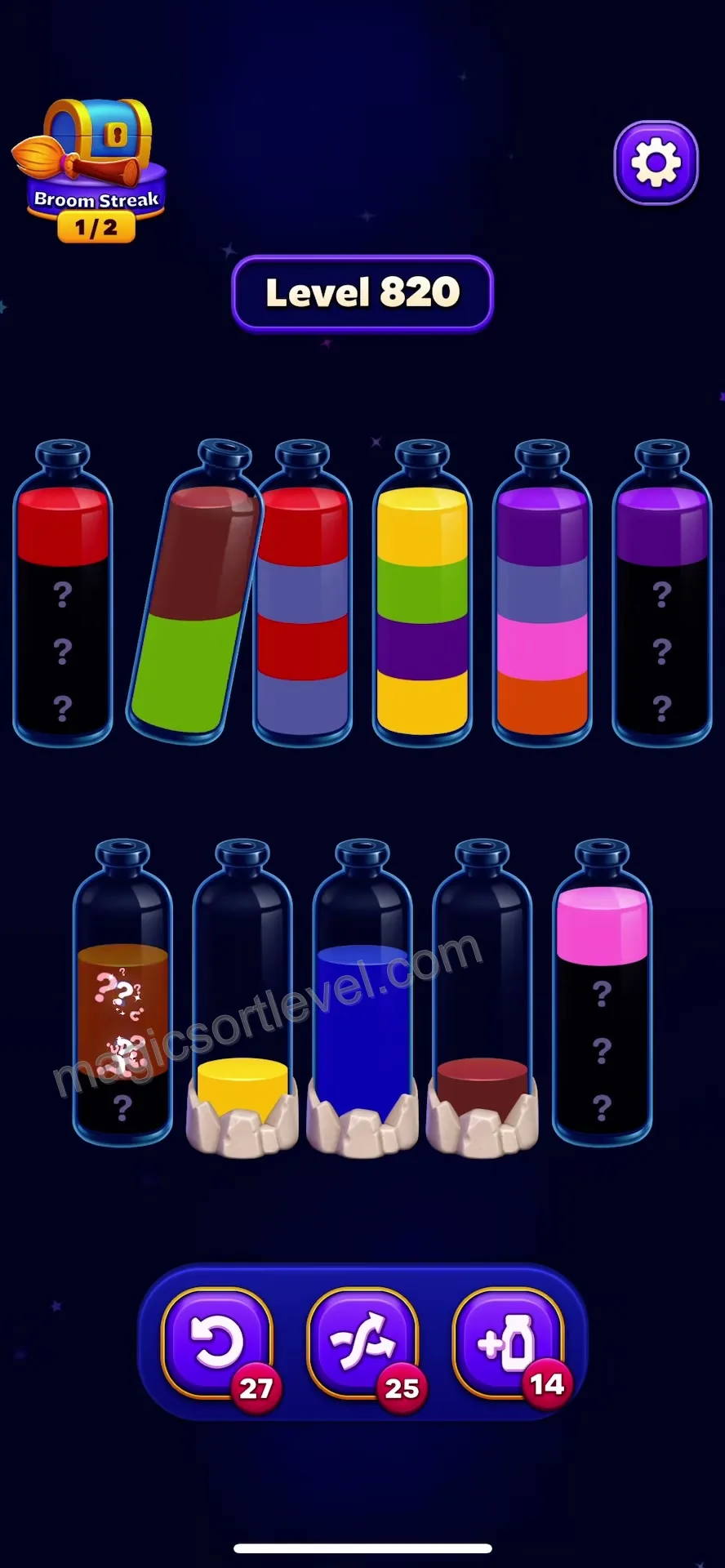 Clear the Green/Brown Tube