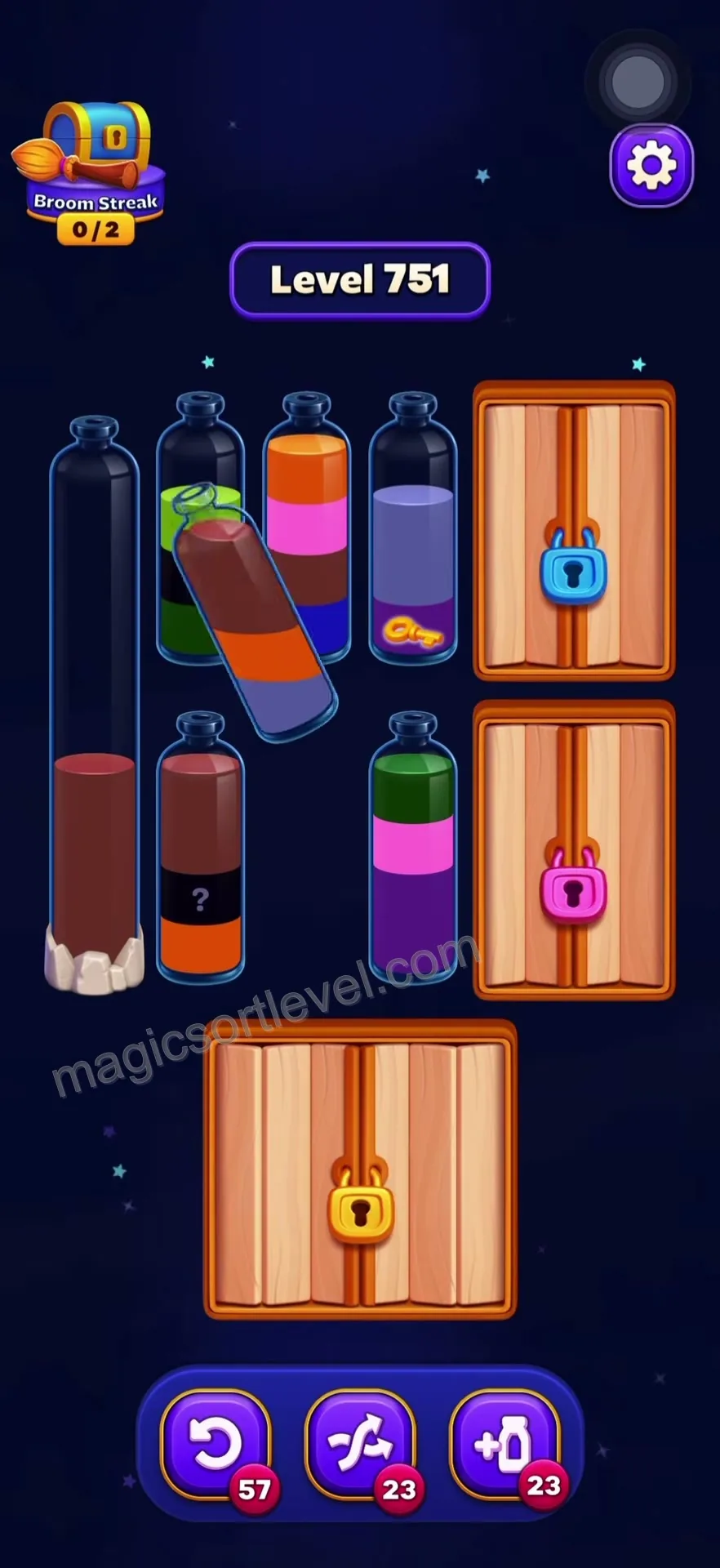 Clear the Key Bottle