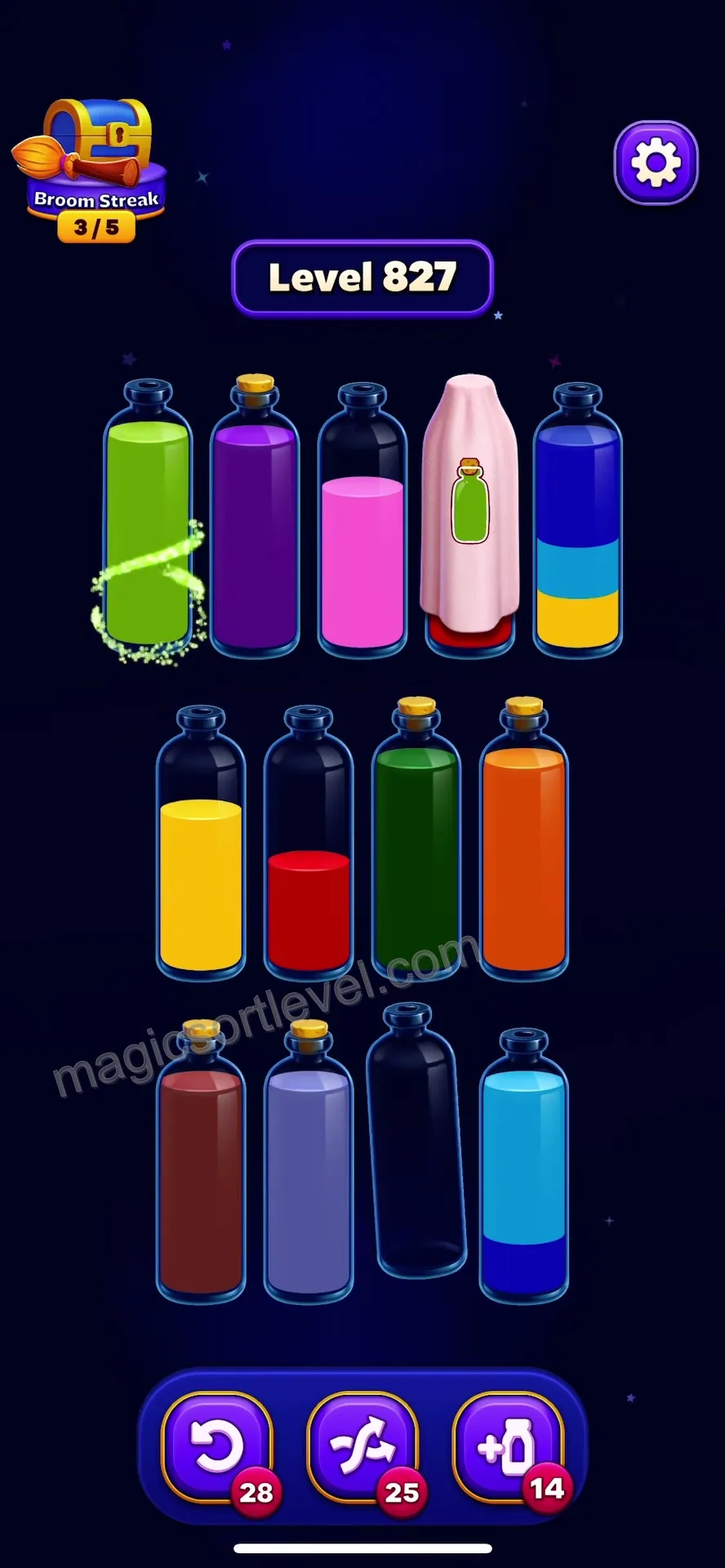 Complete Purple to Open Scroll