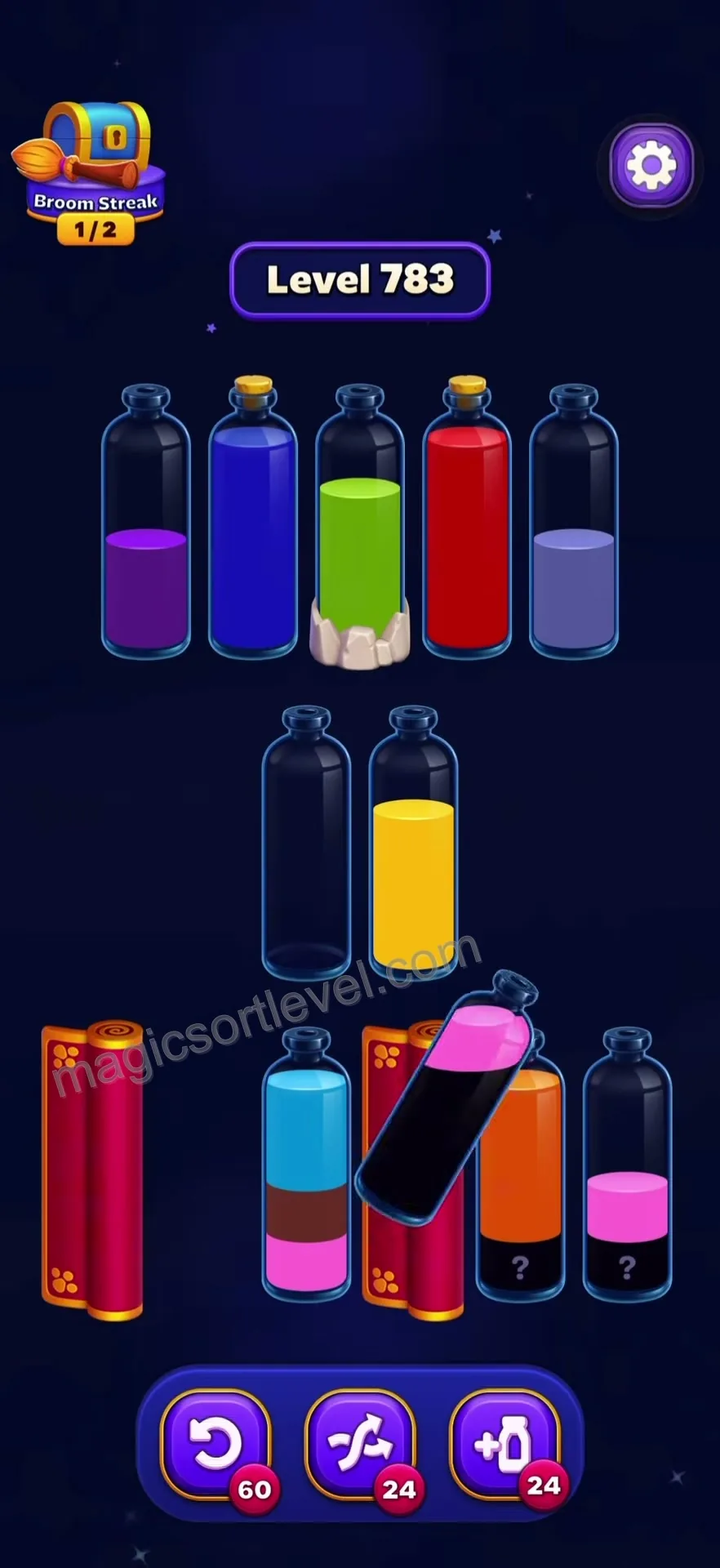 Manage hidden colors