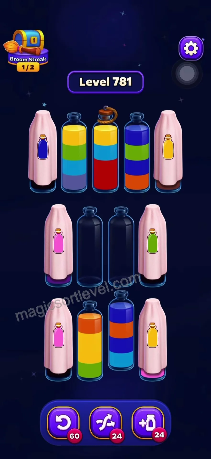 Clear the top-heavy mixed tubes