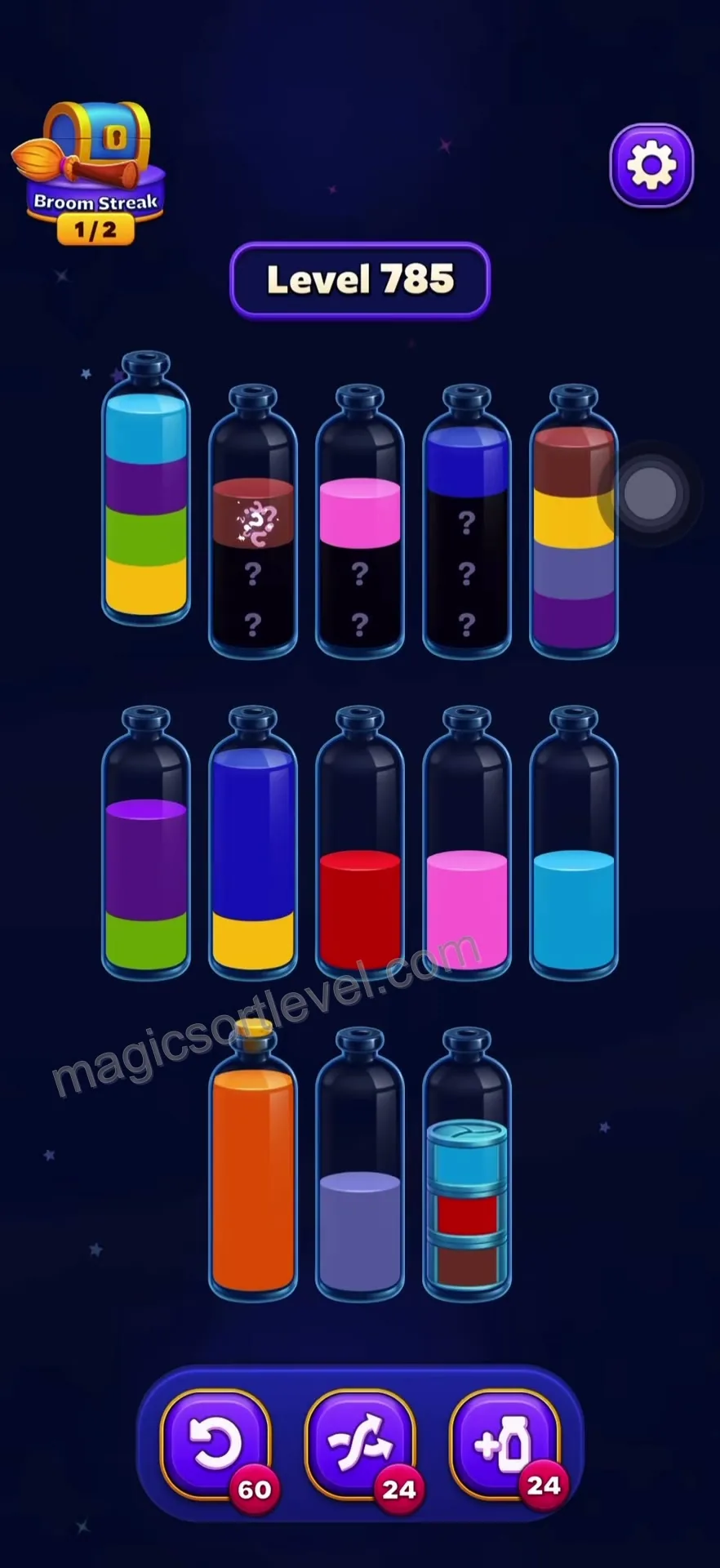 Manage mystery bottle constraints