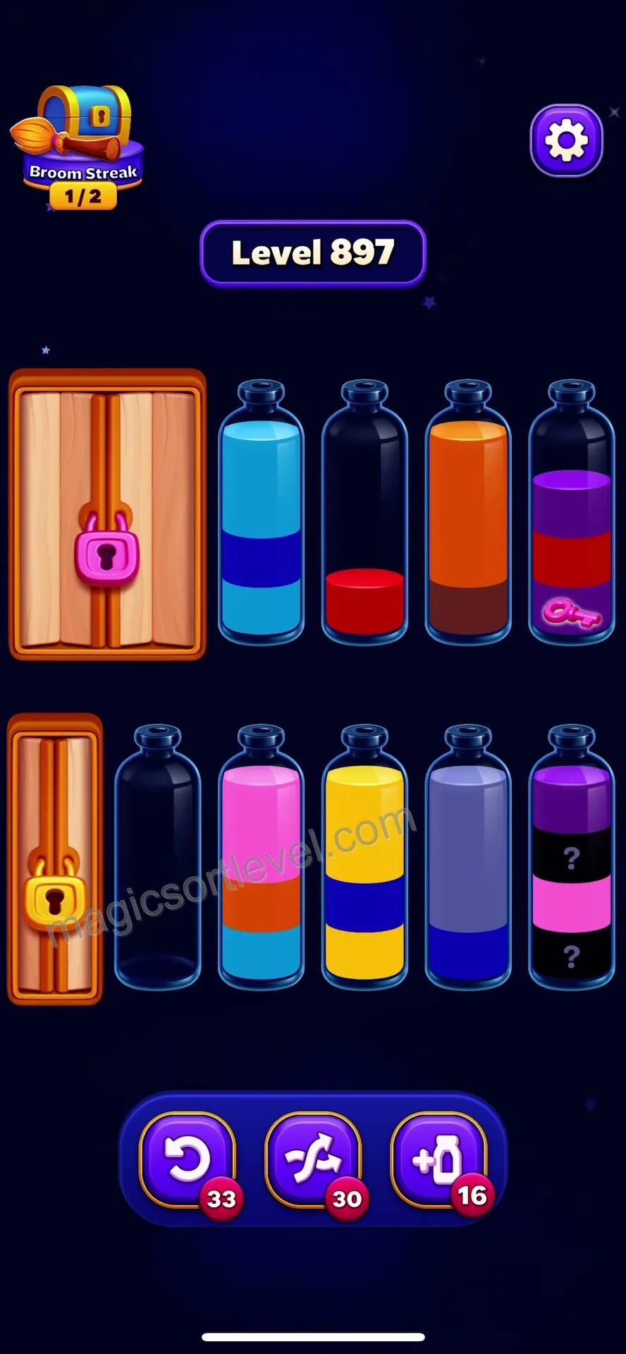 Manage Mystery Question Mark Bottles
