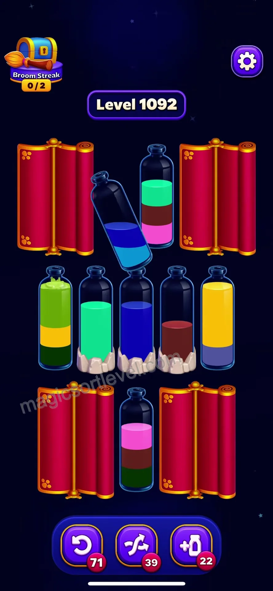 Clear initial scrolls and reserve empty space