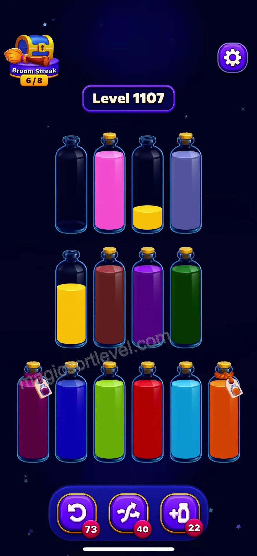 Unblock Empty Bottles for Final Sorts