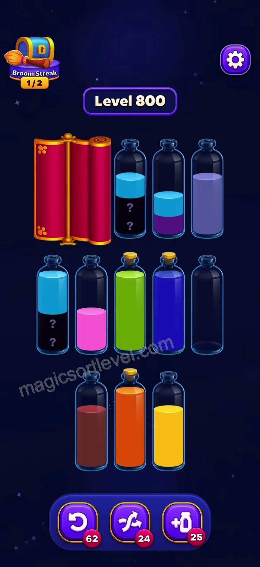 Manage Mystery Question Mark Bottles