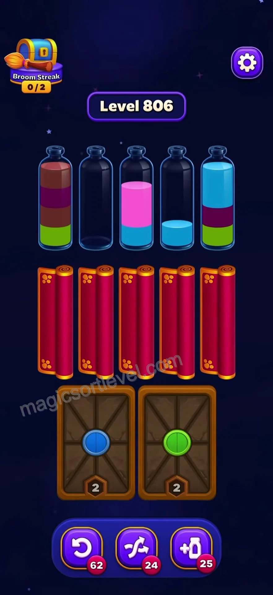 Clear and Pour Initial Matches