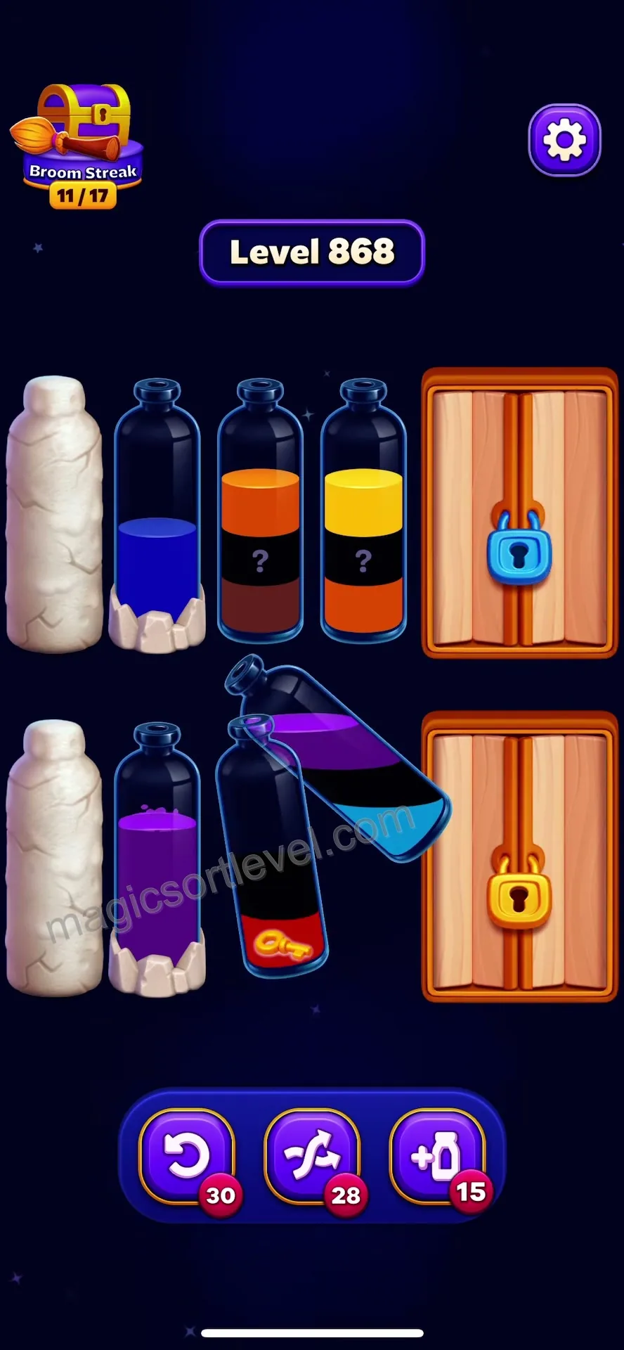 Clear Obstacles and Reveal Keys