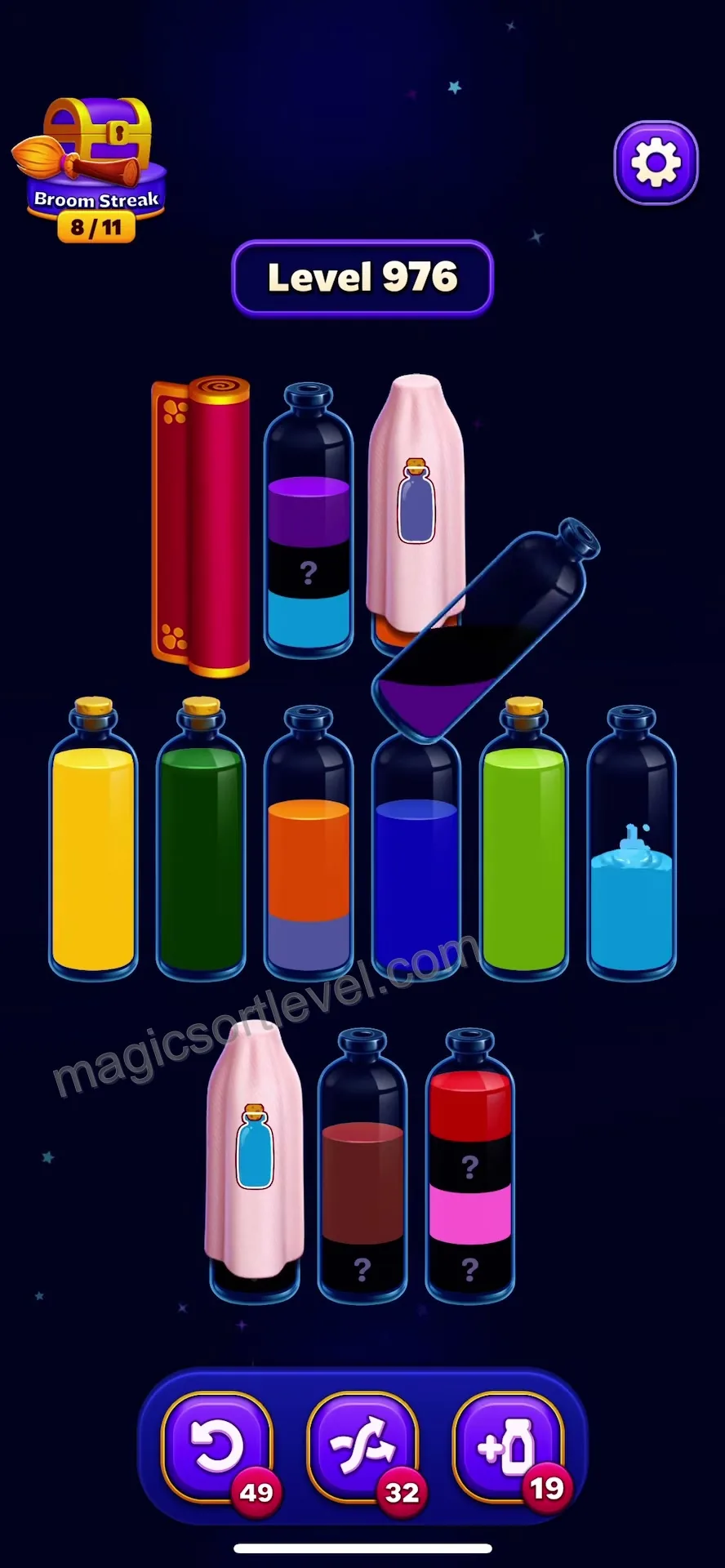 Manage mixed mystery and multi-color bottles