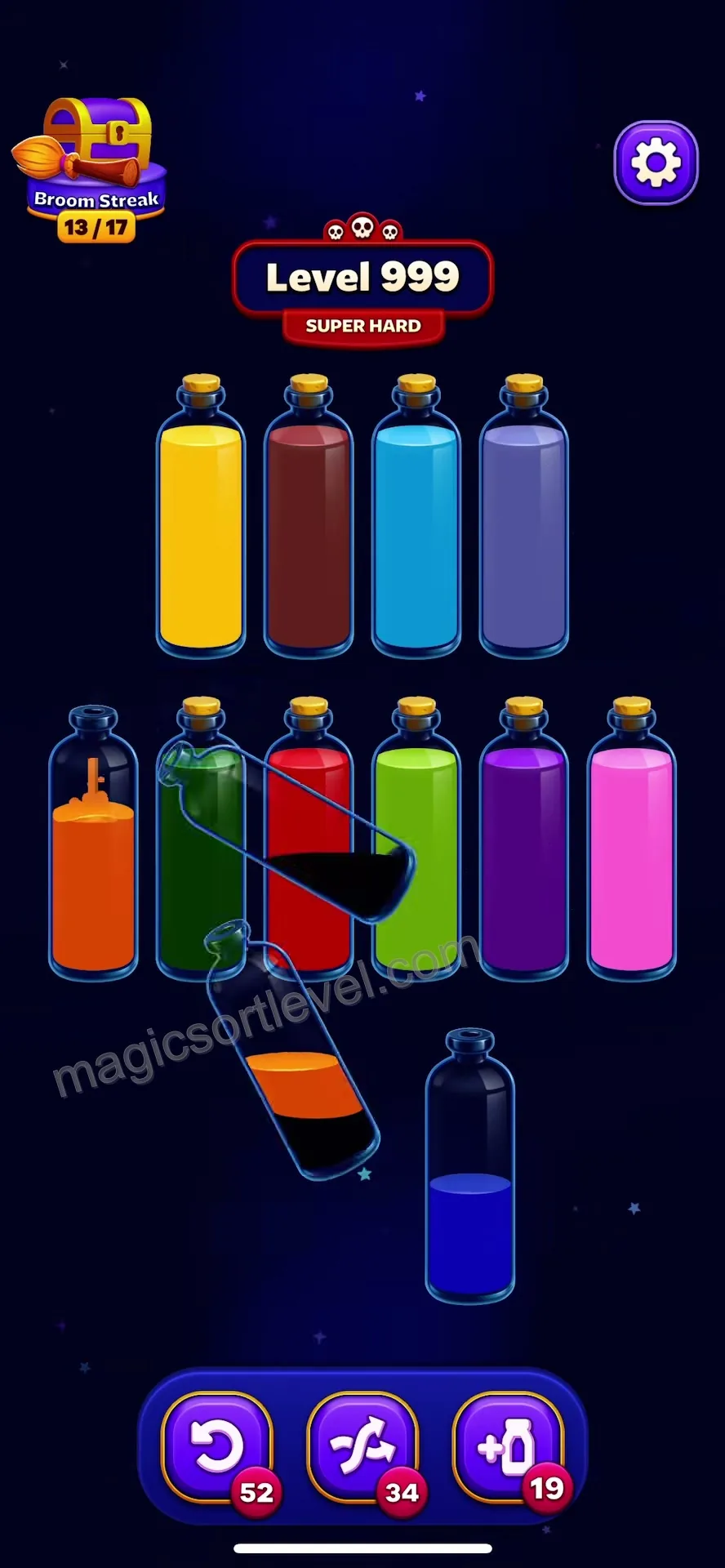 Final Color Sorting and Bottle Clearance