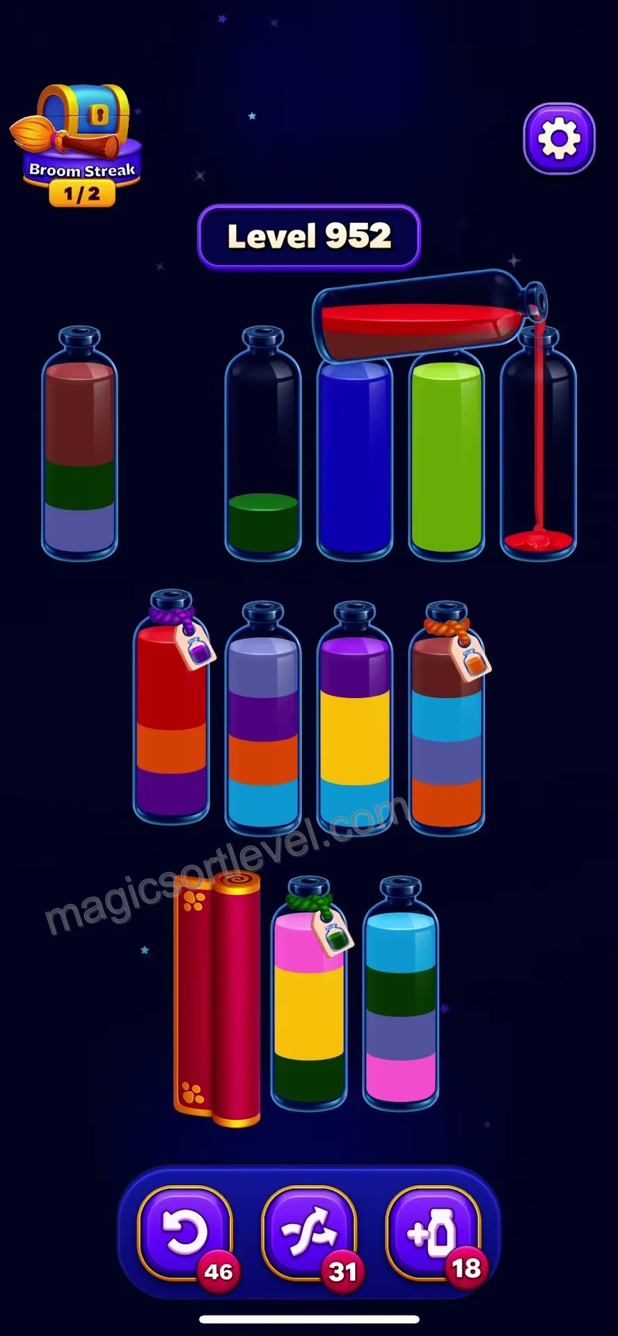 Manage Mixed Color Bottles