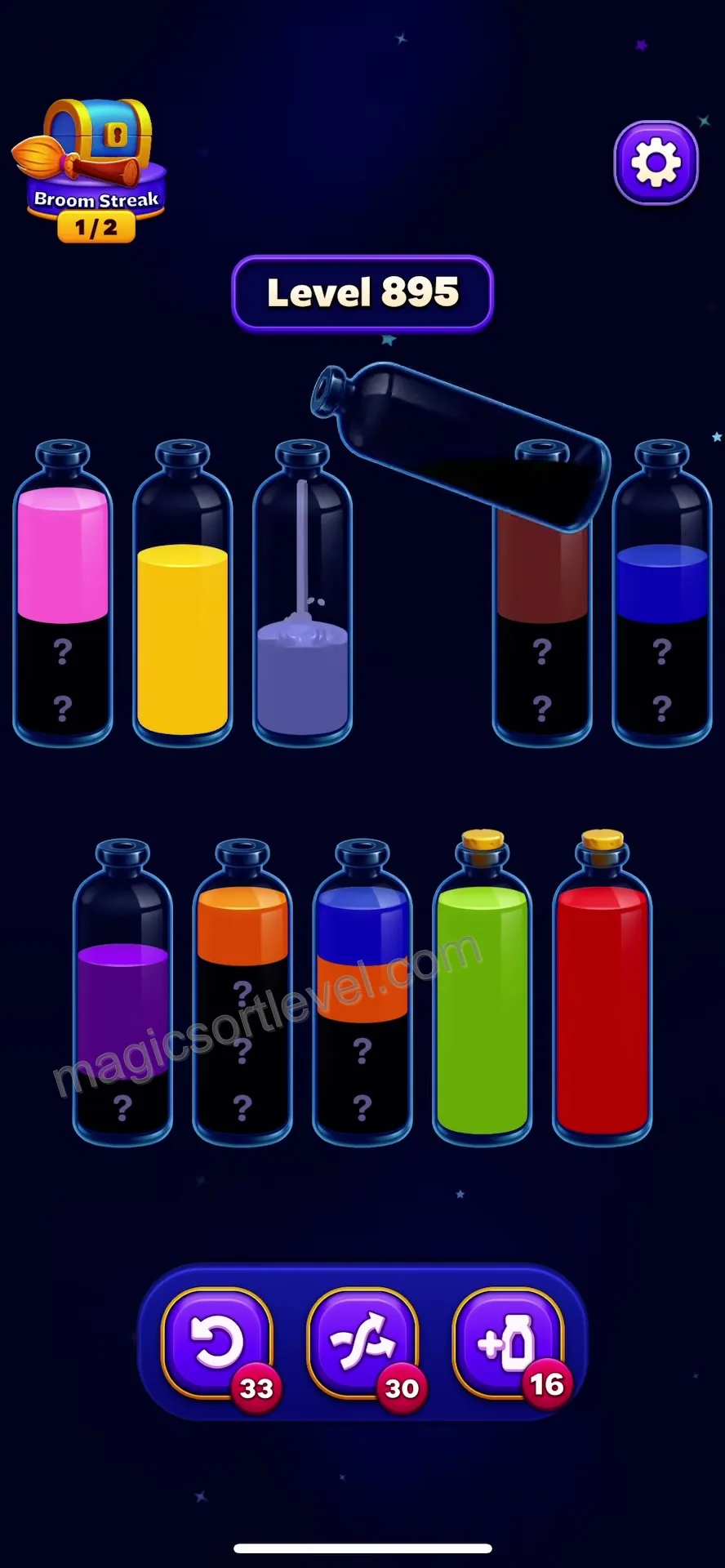 Manage Mystery Question Mark Bottles