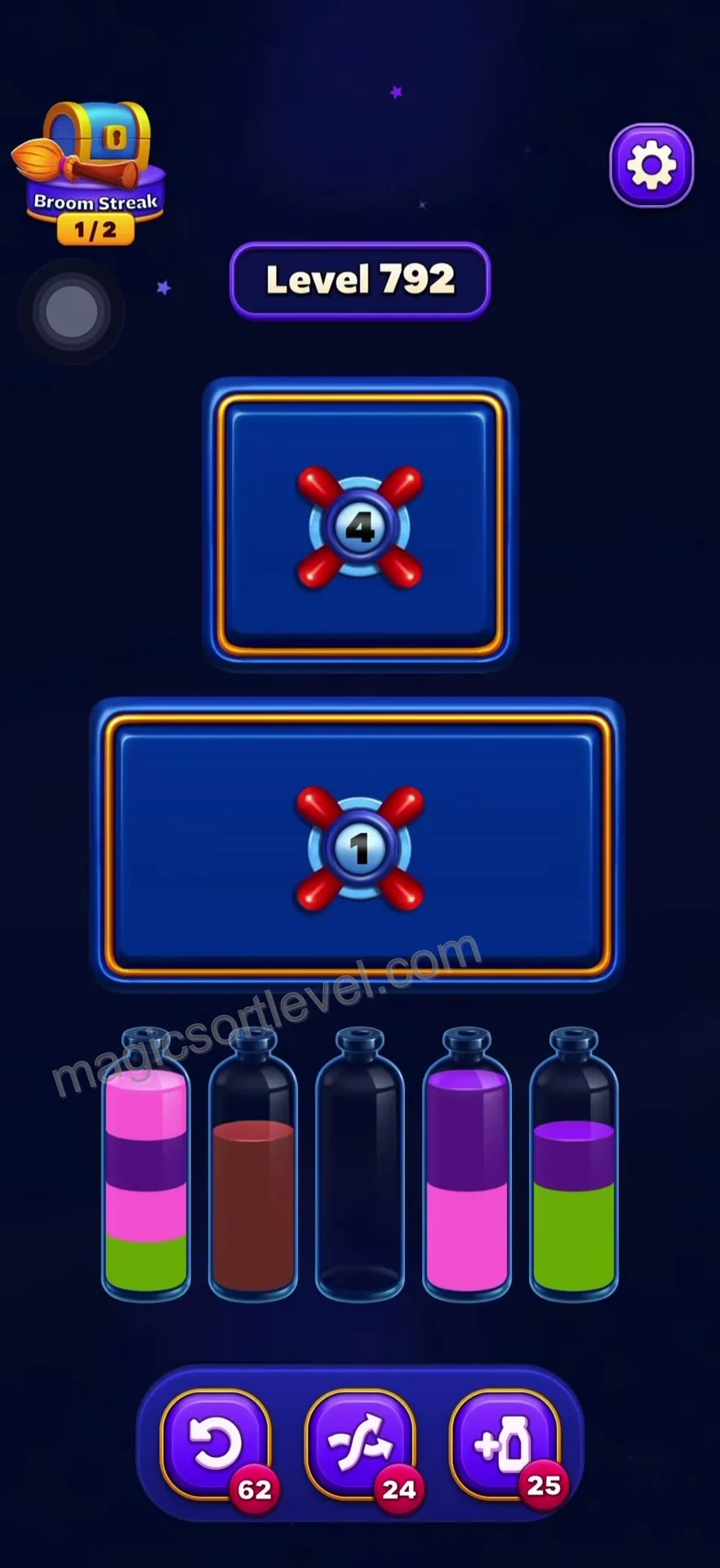 Clear initial mixed bottles