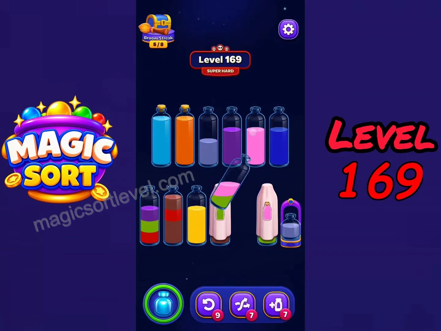 Manage Mystery Bottles and Mixed Layers