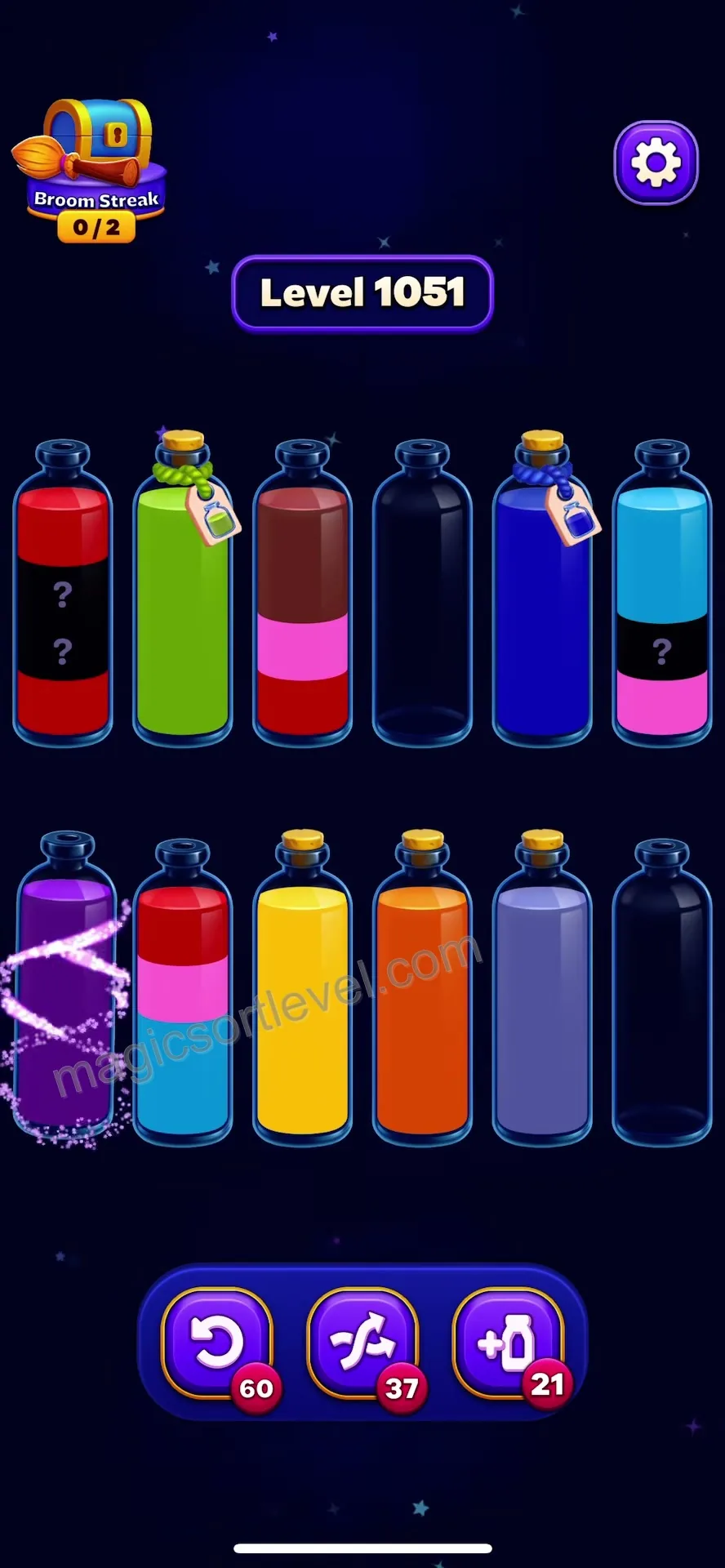 Clear completed color tubes