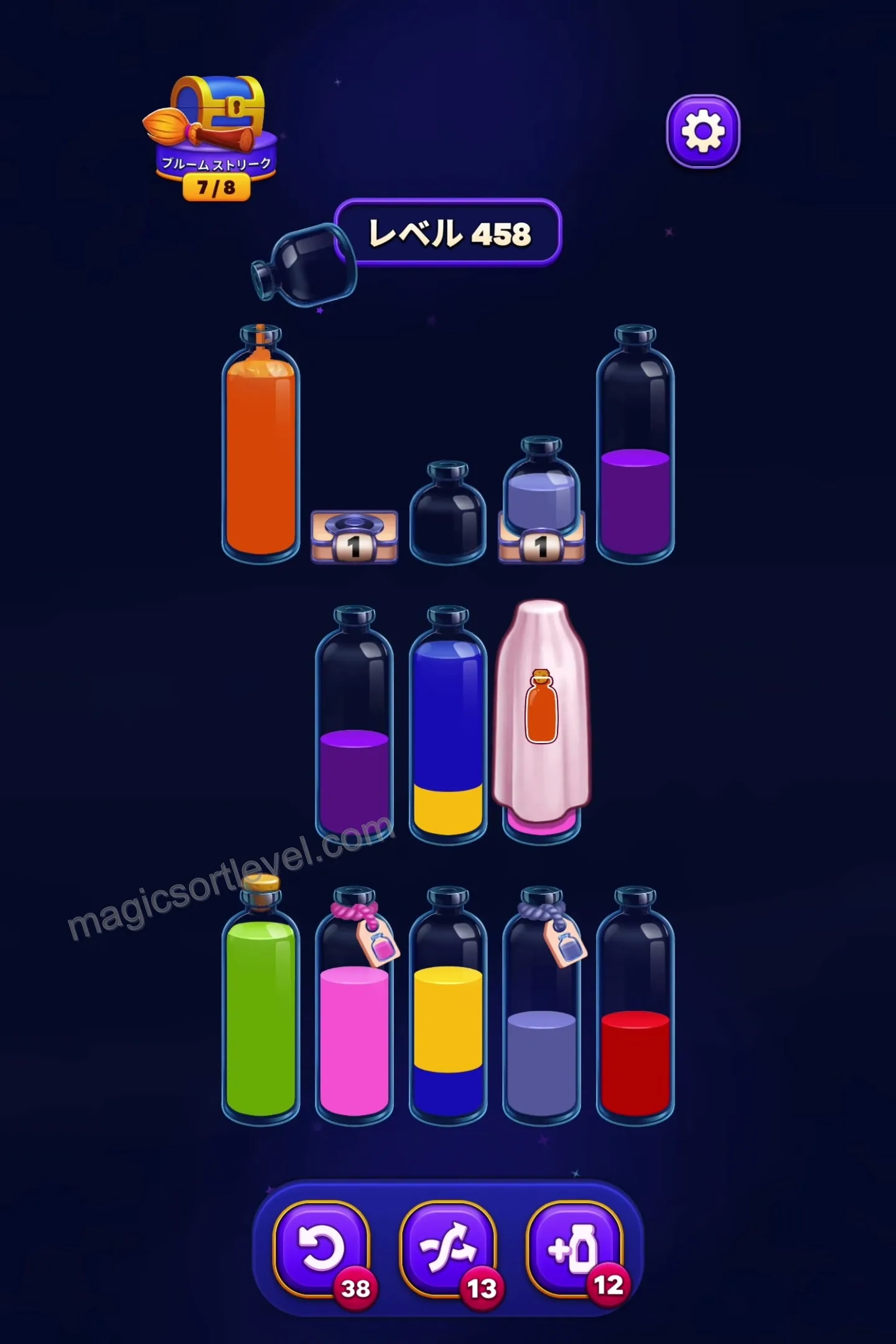 Clear locked bottles and bottlenecks
