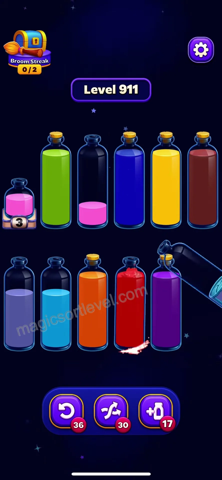 Consolidate primary colors into clean bottles
