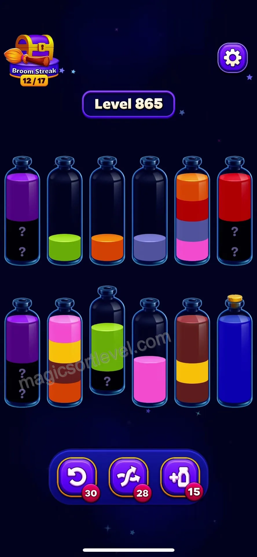 Managing mixed colors and question-mark tubes