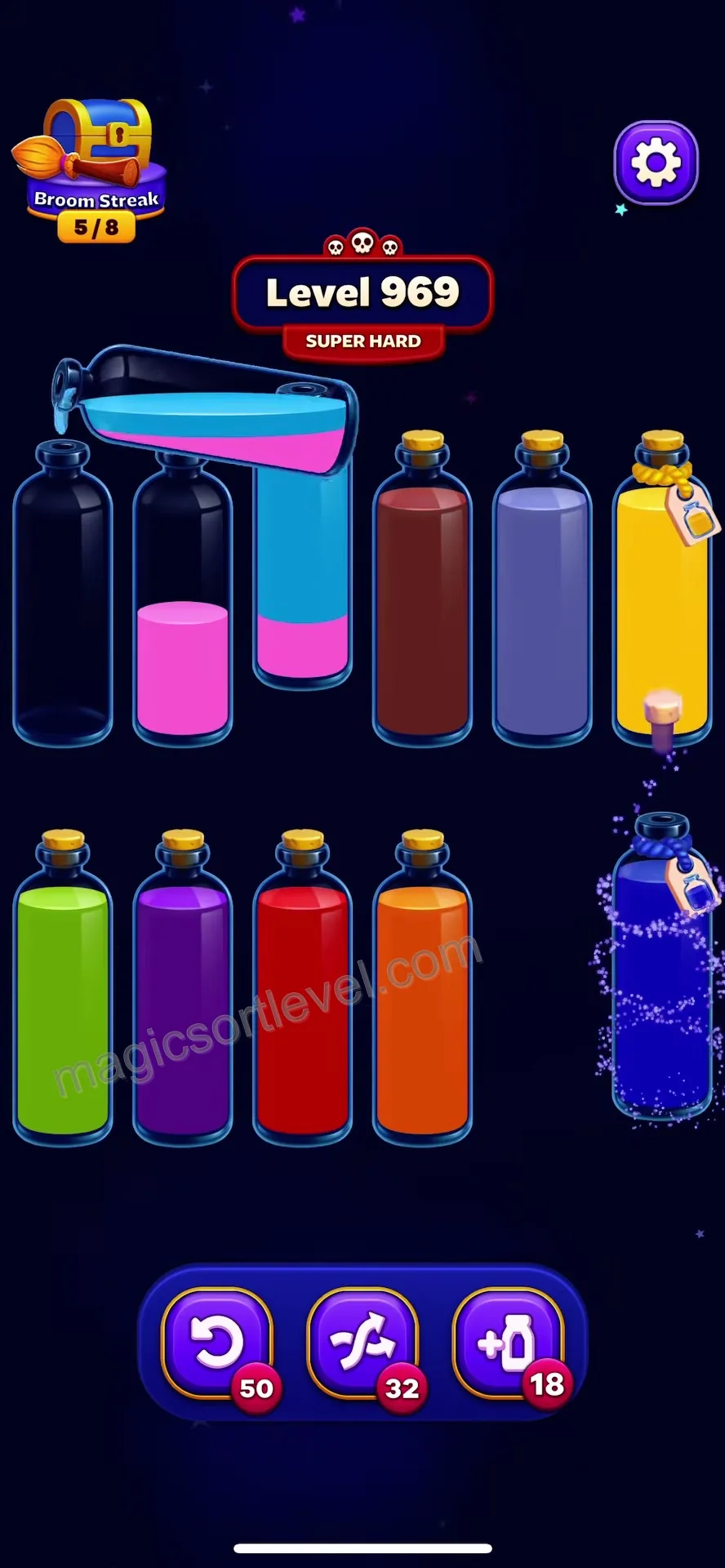 Final Bottle Unlocking and Sorting