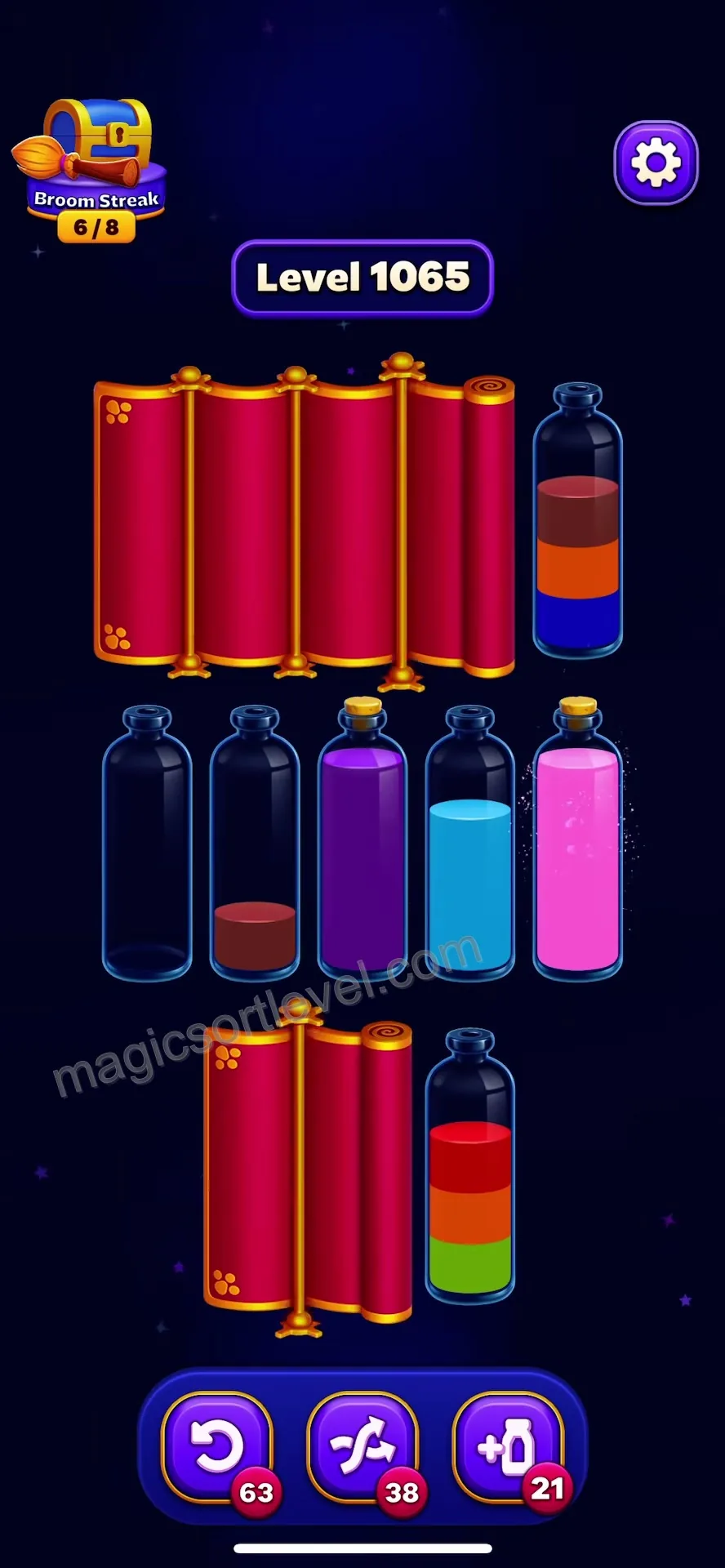 Clear initial top liquids