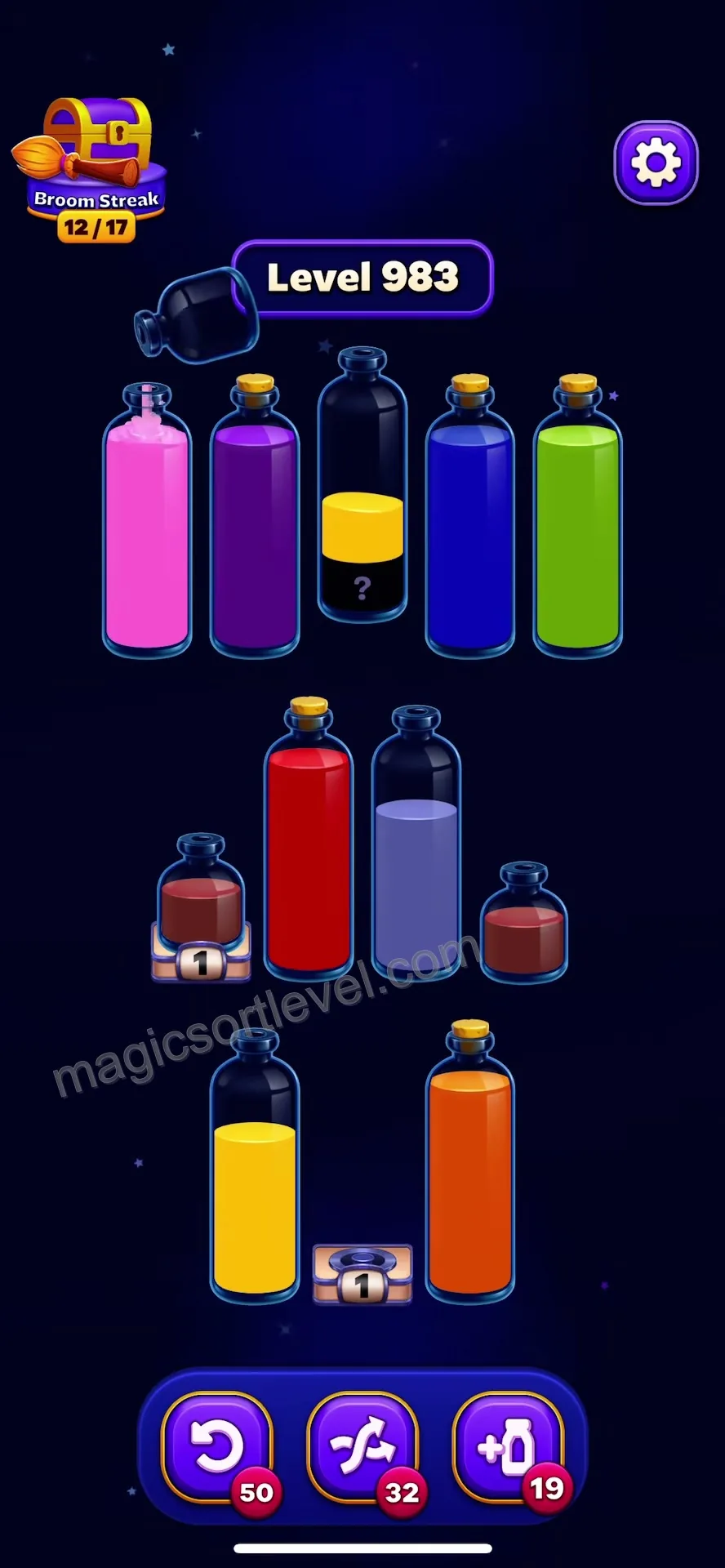 Clear Remaining Bottles and Finalize Sorts