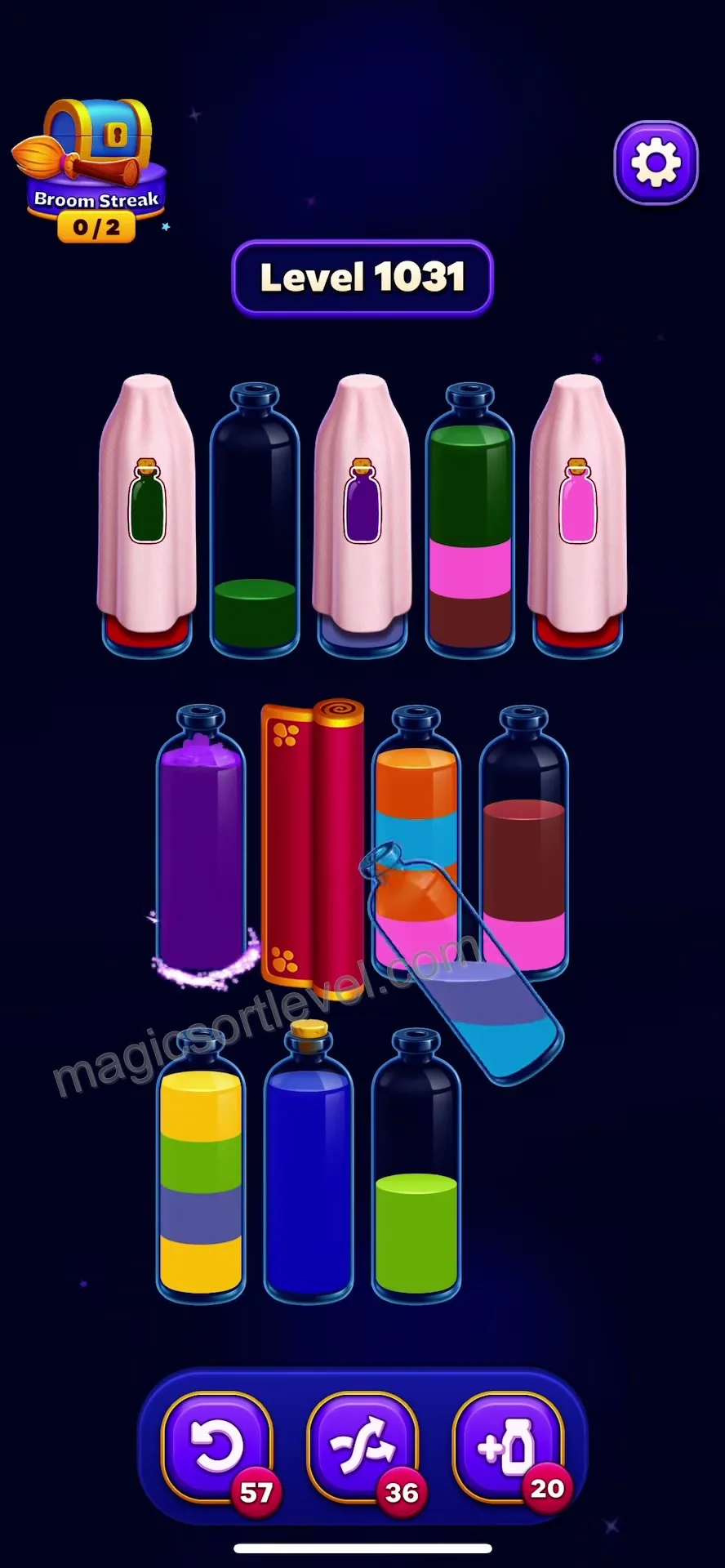 Manage Mystery Bottles and Mixed Layers