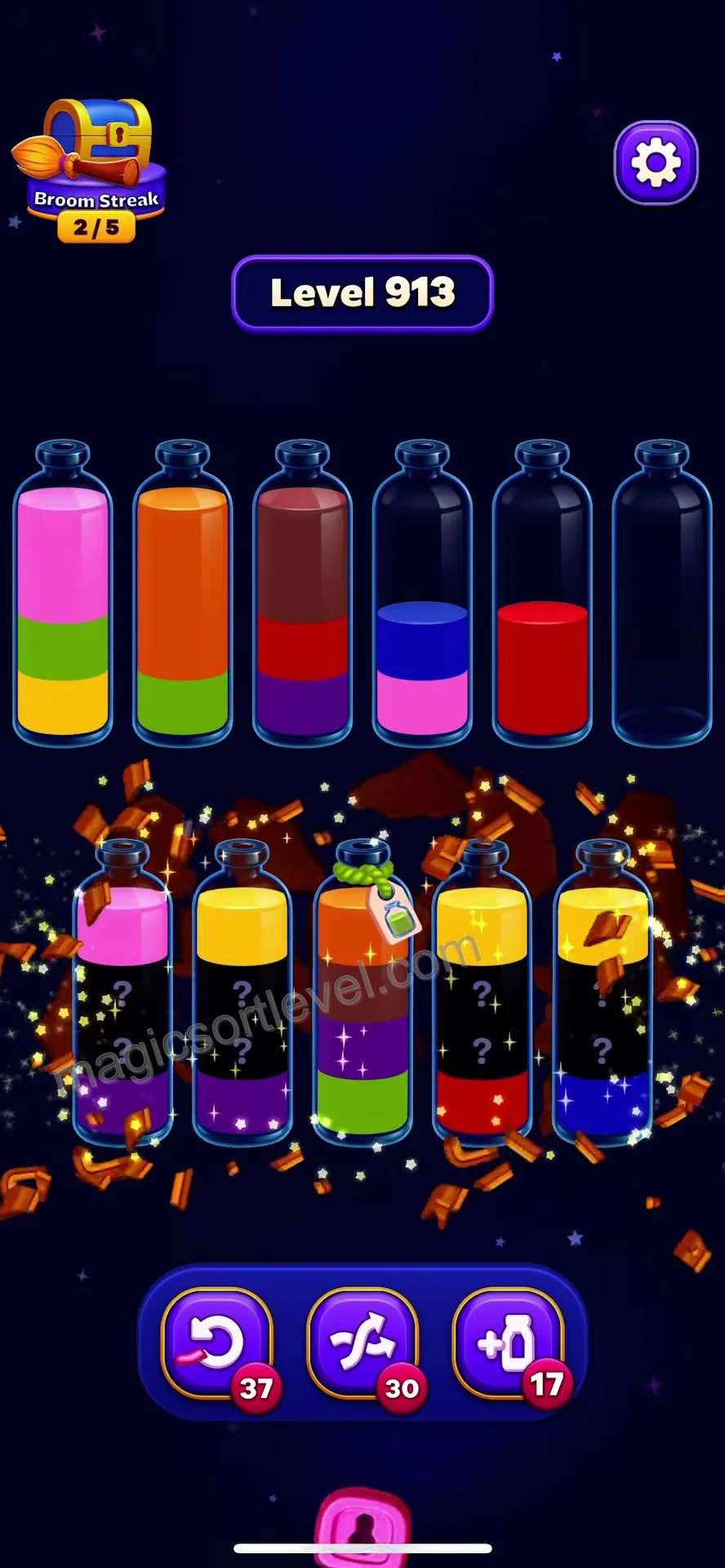 Clear Obstacles and Unlock Hidden Bottles
