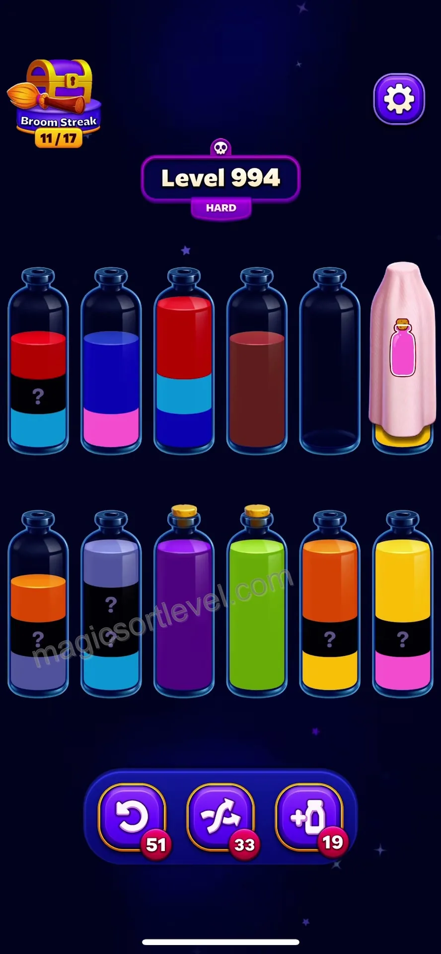 Manage Question Mark Bottles