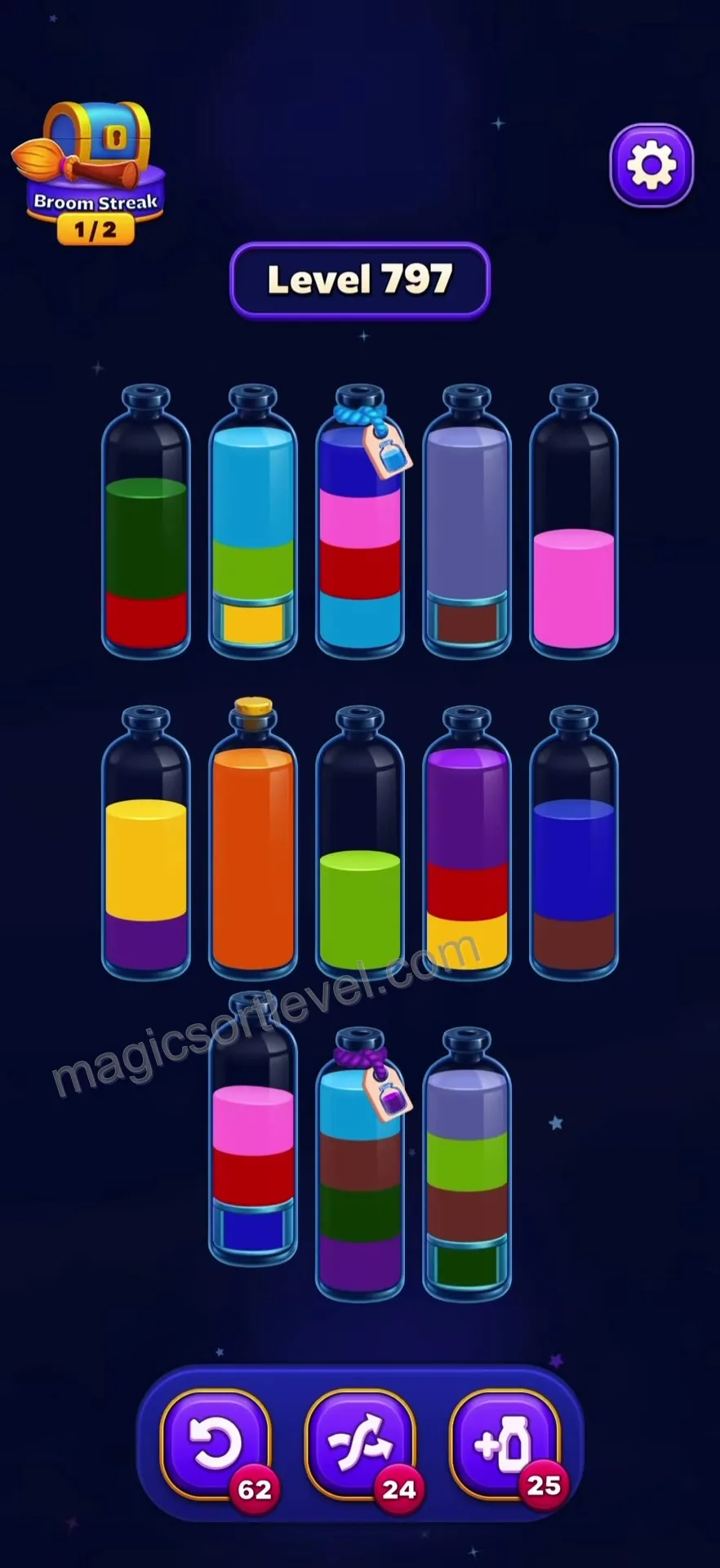 Manage mixed color bottles