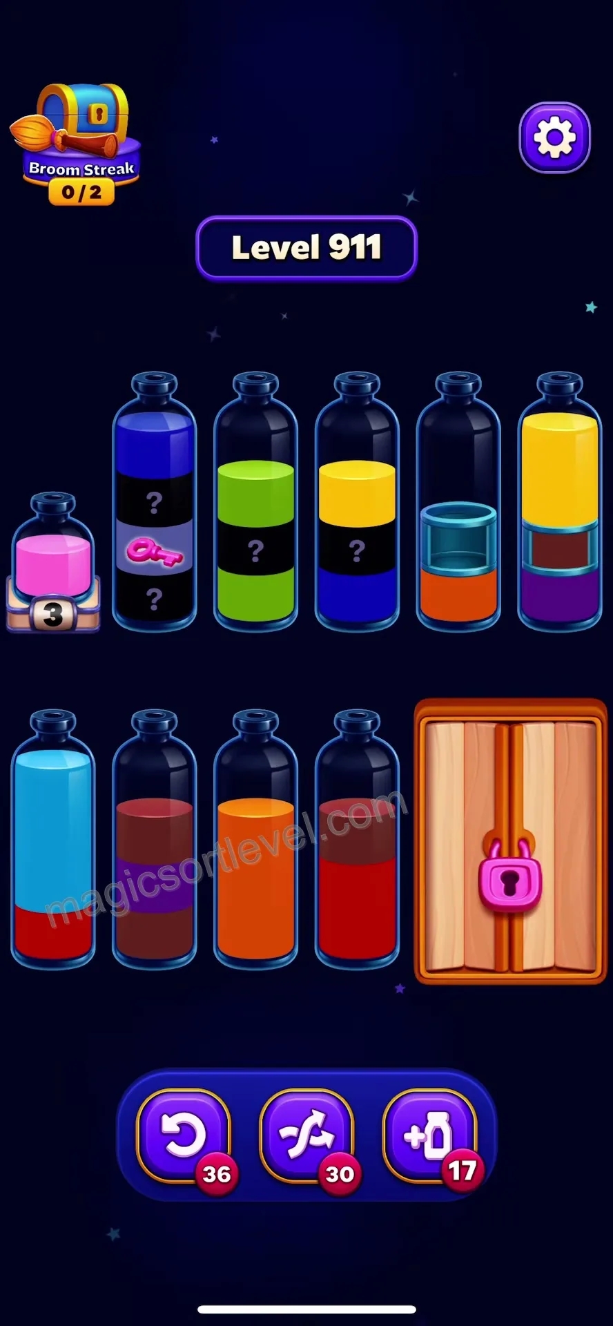 Manage mixed colors and question mark vials