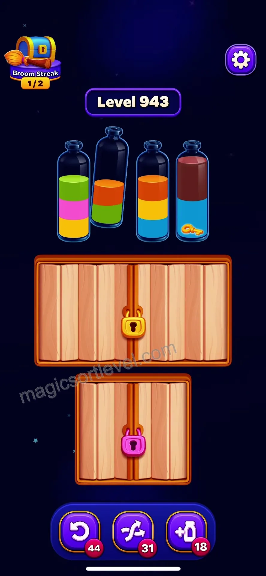 Clear Top Layers to Unlock Mystery Tubes