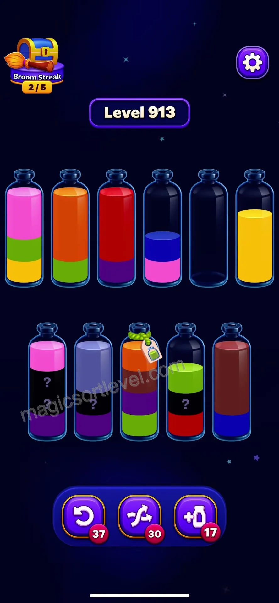 Manage Question Mark and Mixed Colored Tubes