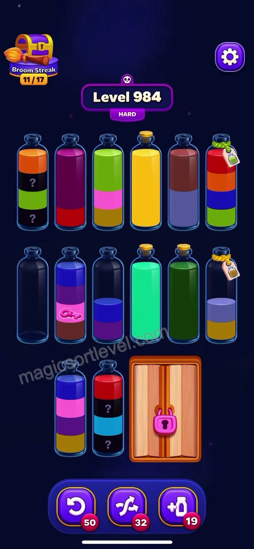 Manage Locked Bottles and Question Marks